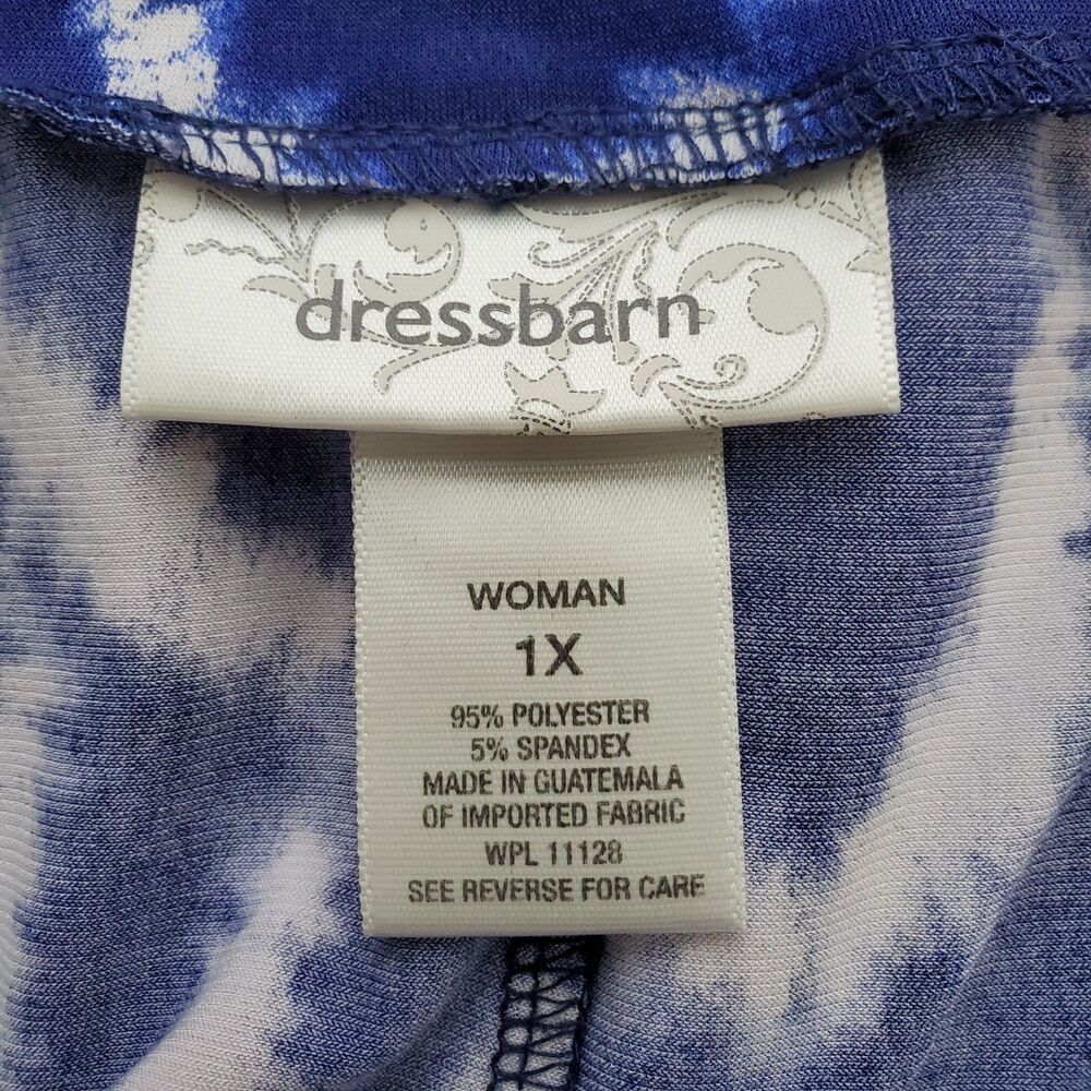 Dress Barn Plus Size Blue Tie Dye Skirt - Picture 5 of 5